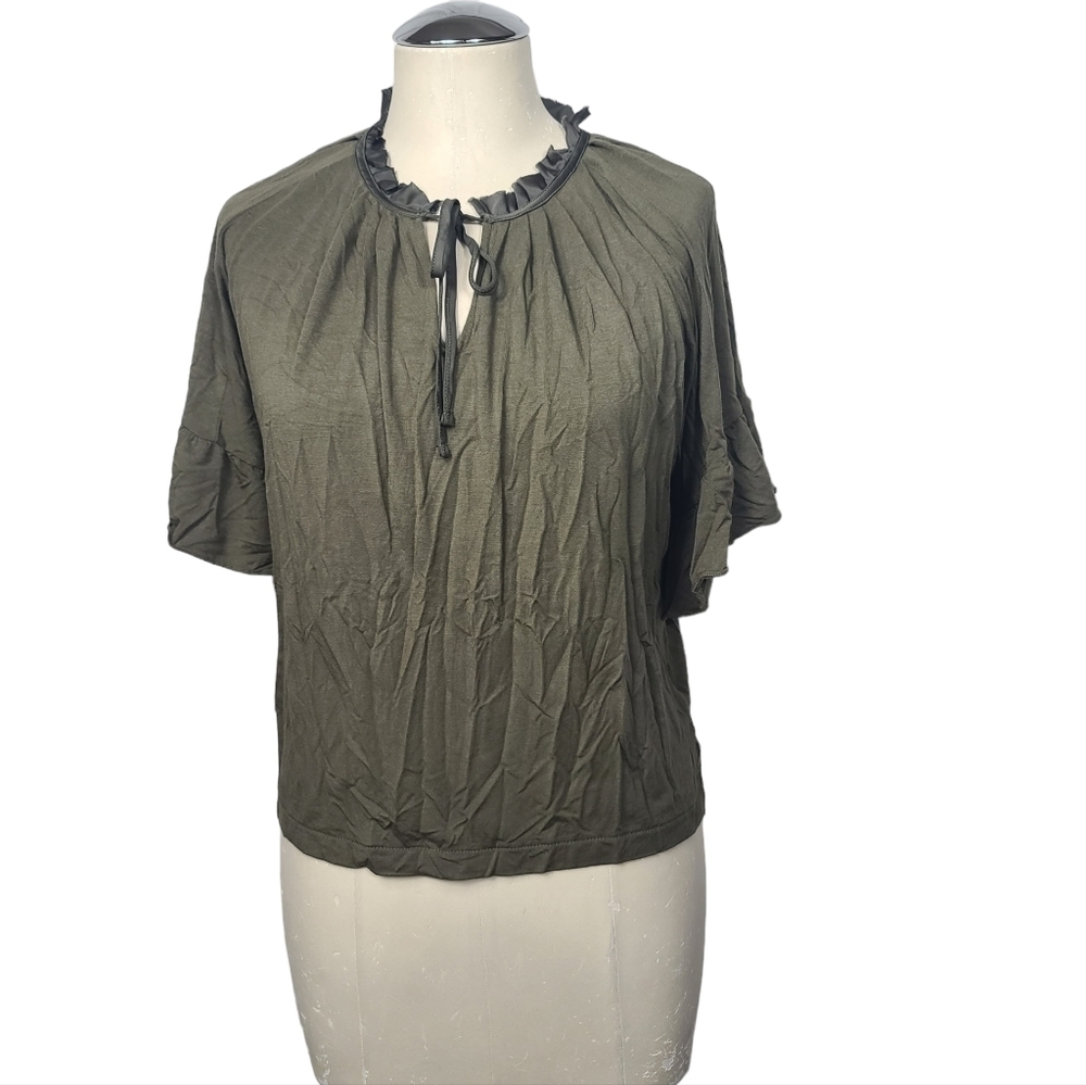 J. Crew Green Short Sleeve Top XXS
